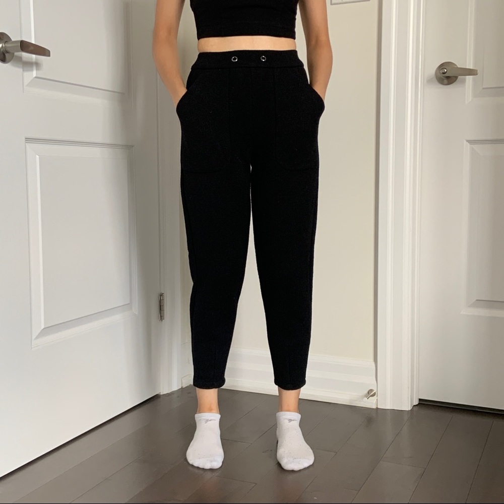 Black Wool Sweatpants